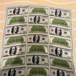 Moschino 100Dollar Bill Print Scarf RARE VINTAGE
